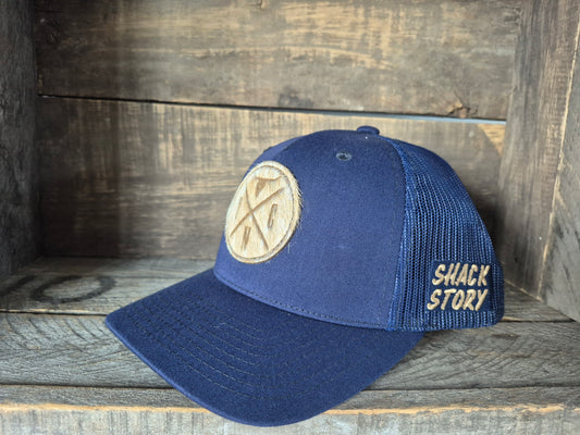 Cap | Shack Story Cowhide Laser Patch | Blue