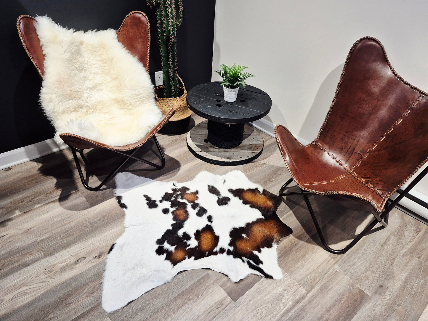 Calfskin rug  38" x 35" (V#53)