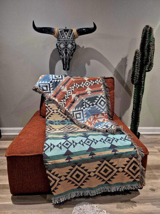 Southwestern cotton throw #20