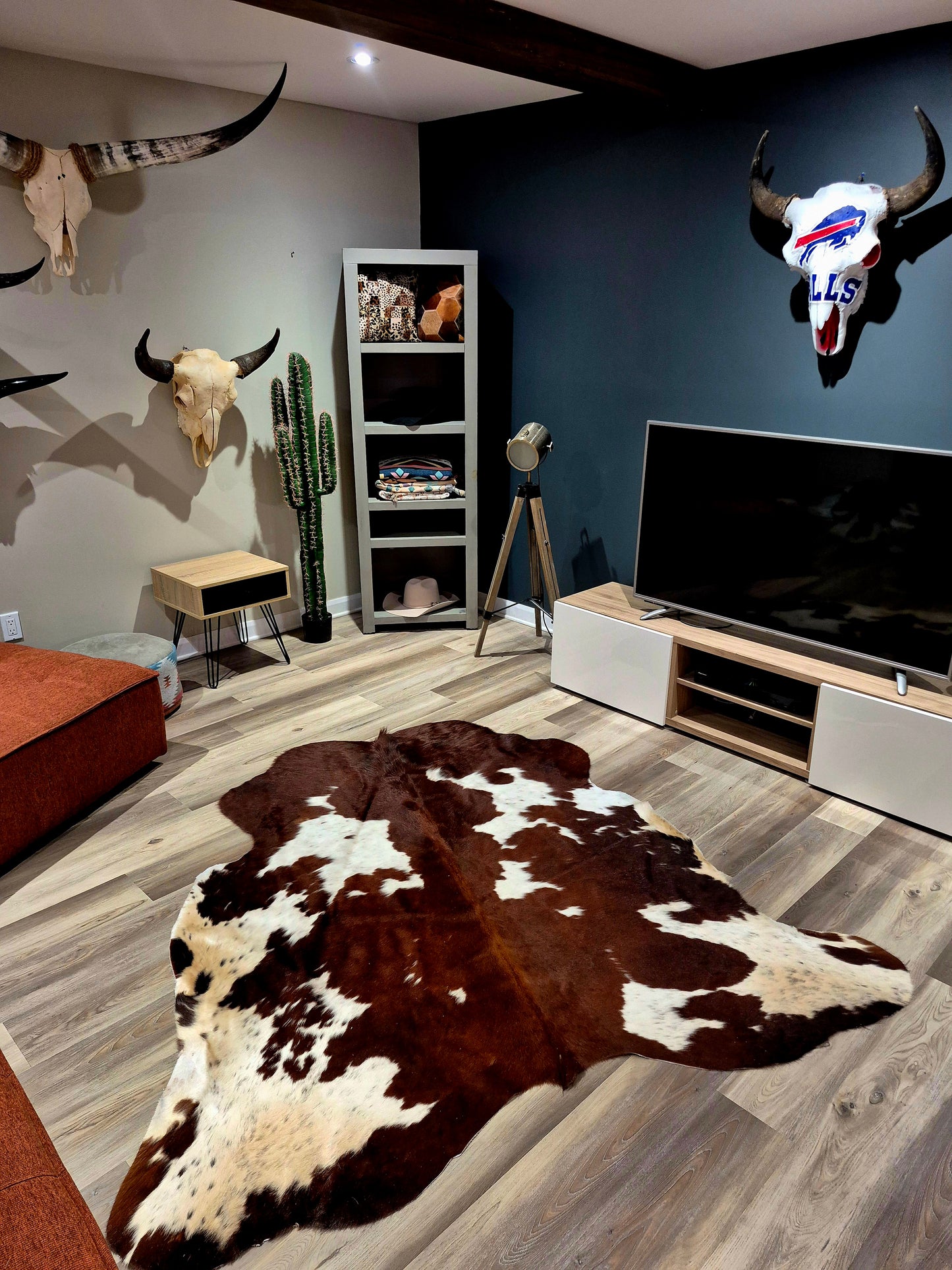 Cowhide rug 6'5'' x 6'3" (R#93)