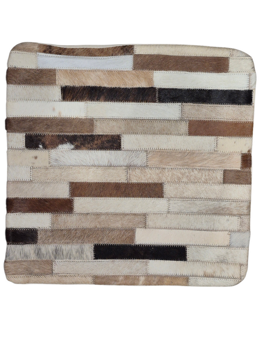 Housse de coussin en peau de vache 15x15