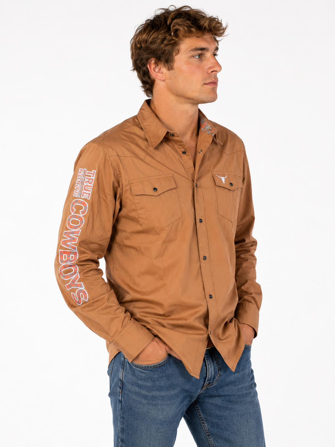 Shack Story Button Down Shirt | Light Tobaco |