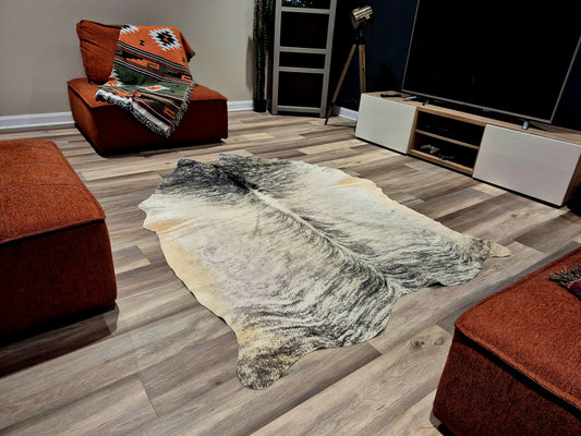 Cowhide rug 7'7" x 6'9" (R#103)