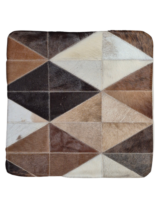 Housse de coussin en peau de vache 15x15