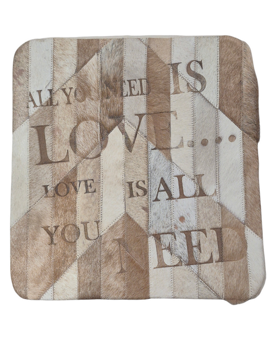 Housse de coussin en peau de vache 15x15
