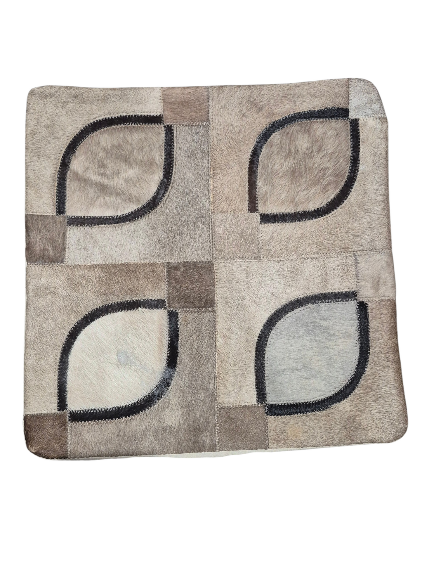 Housse de coussin en peau de vache 15x15