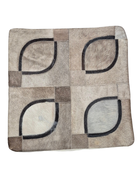 Housse de coussin en peau de vache 15x15