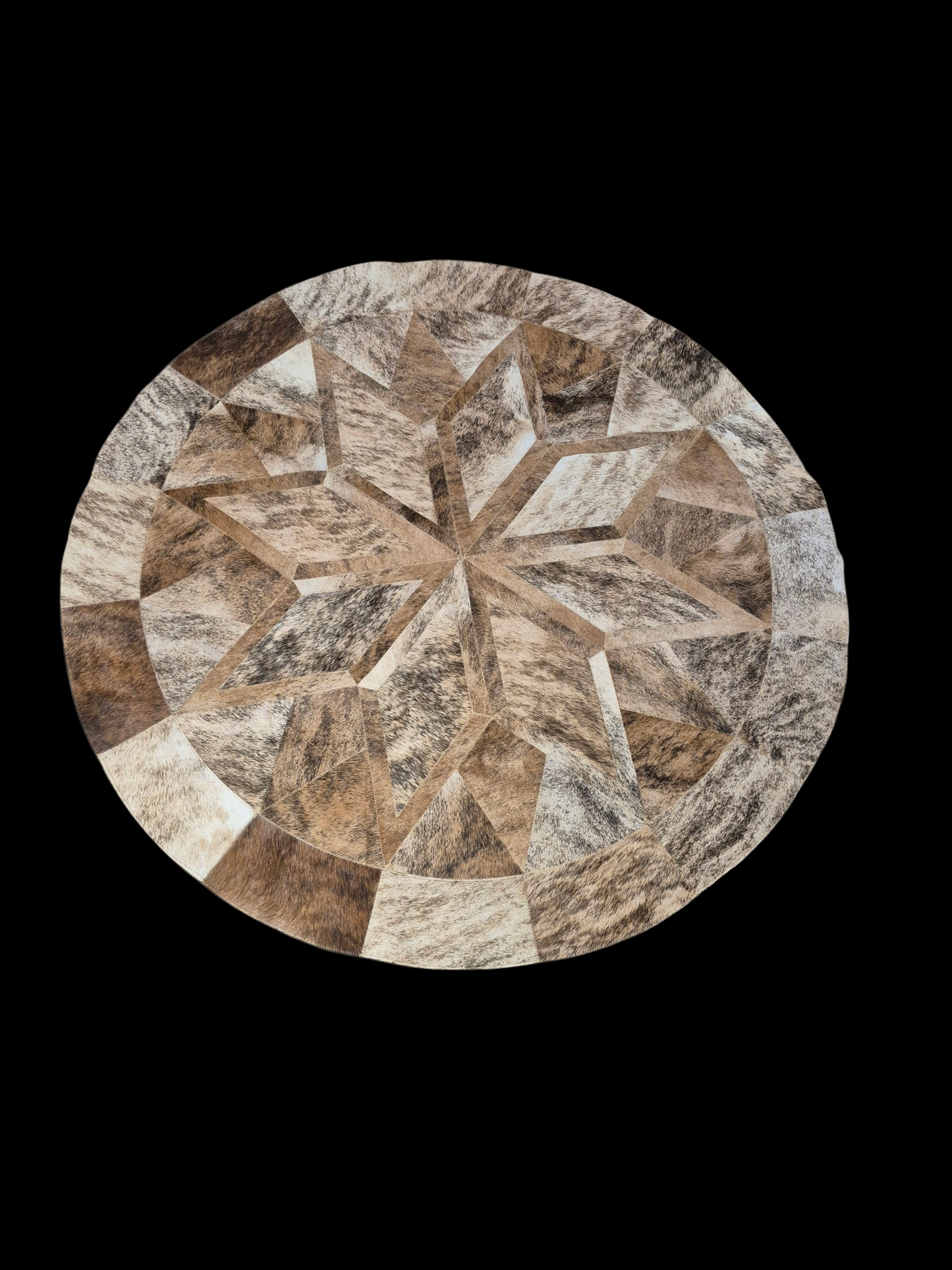 Cowhide rug "patchwork" 5'2" C#4