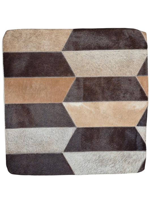 Housse de coussin en peau de vache 15x15