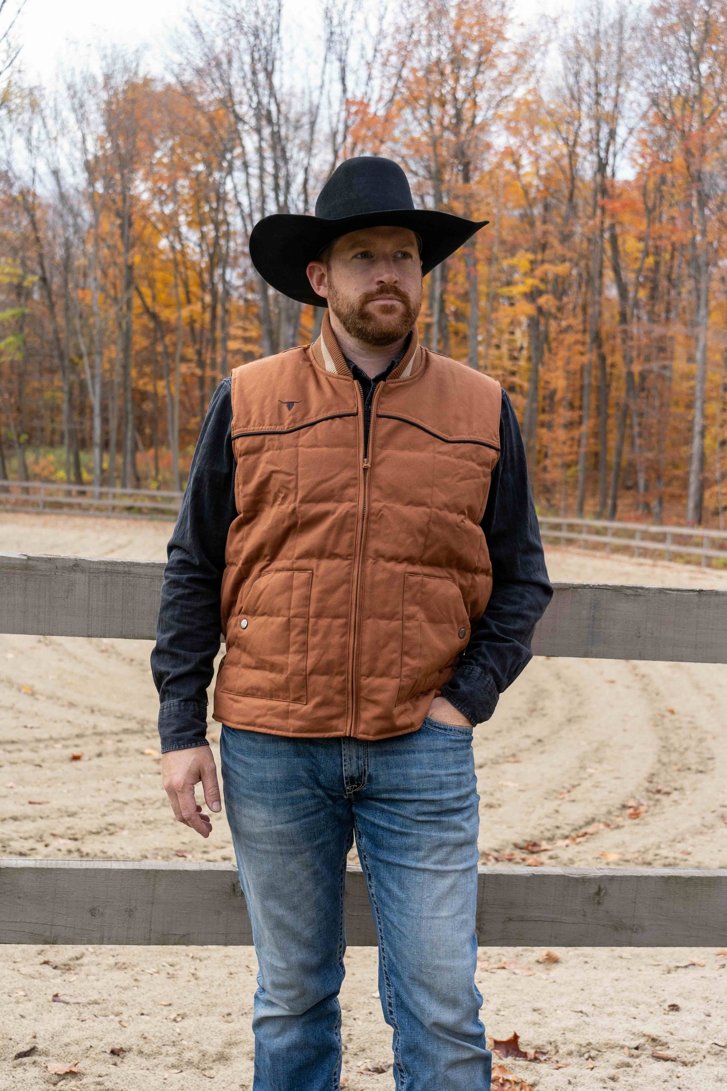 Heavy-Duty Puffer Vest for Men | Cognac