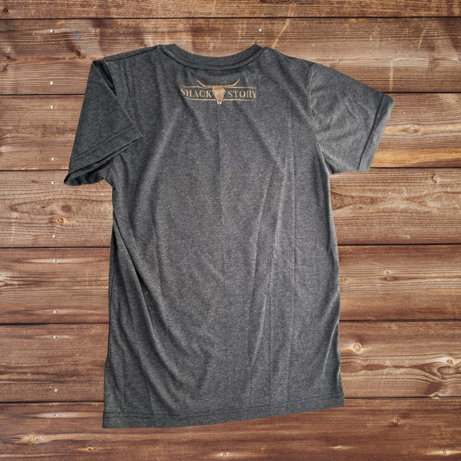 T-Shirt gris True North Cowboy Bull Riding